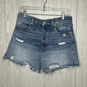 We the Free Button front Distressed Jean‎ Shorts size 27